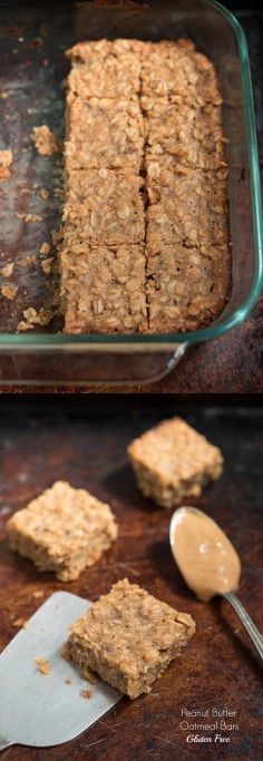 Peanut Butter Oatmeal Bars (Gluten Free