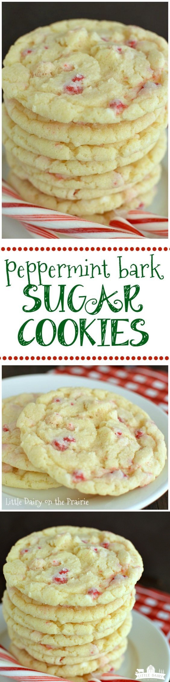 Peppermint Bark Sugar Cookies