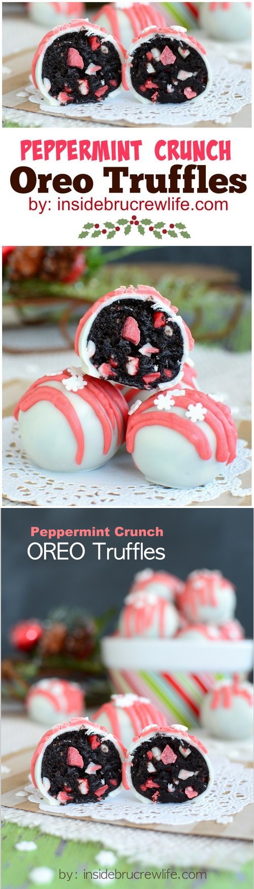 Peppermint Crunch Oreo Truffles