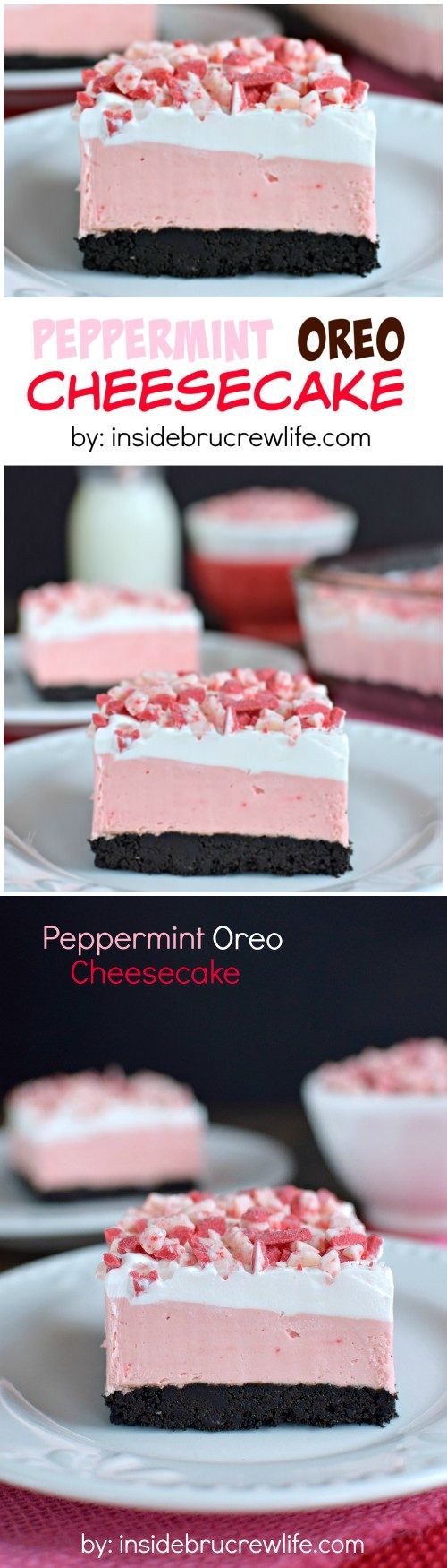 Peppermint Oreo Cheesecake