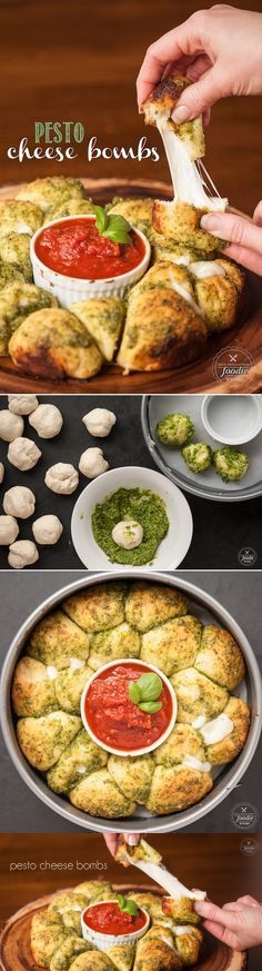 Pesto Cheese Bombs