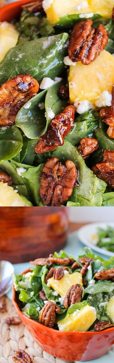 Pineapple Spinach Salad