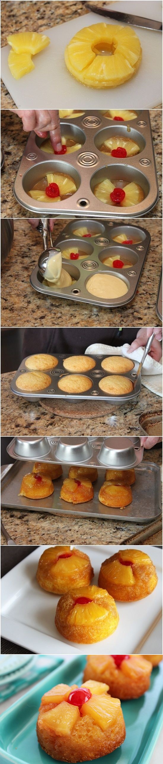 Pineapple Upside Down Cupcakes