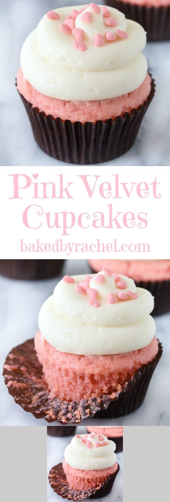 Pink Velvet Cupcakes with Cream Cheese Frosting