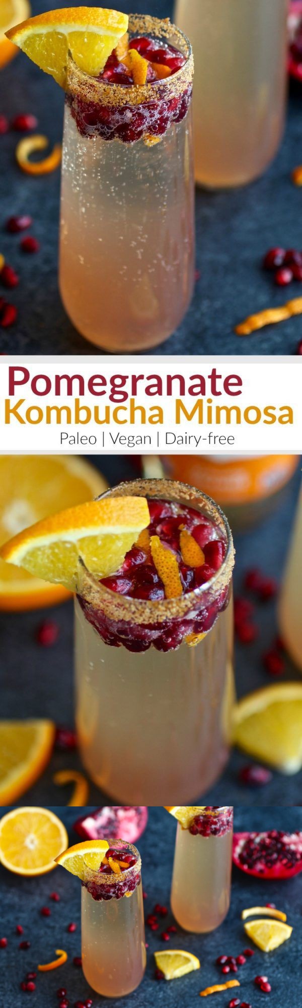 Pomegranate Kombucha Mimosa