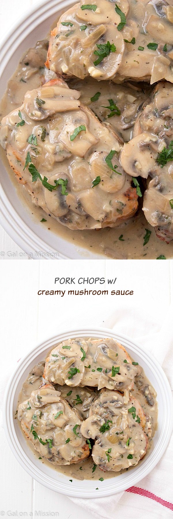 Pork Chops with Creamy Mushroom Sauce