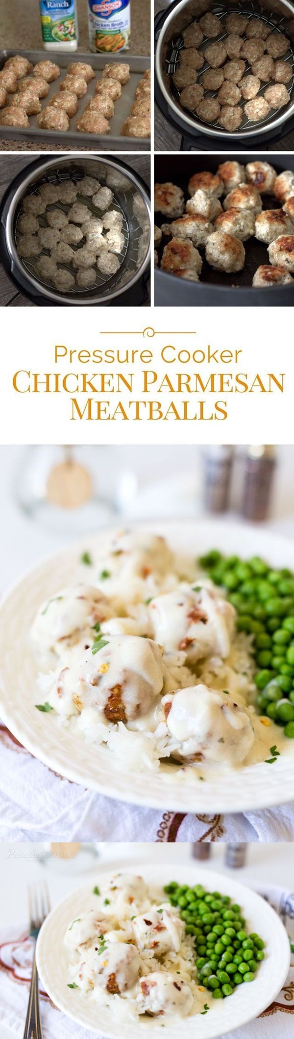 Pressure Cooker Chicken Parmesan Meatballs