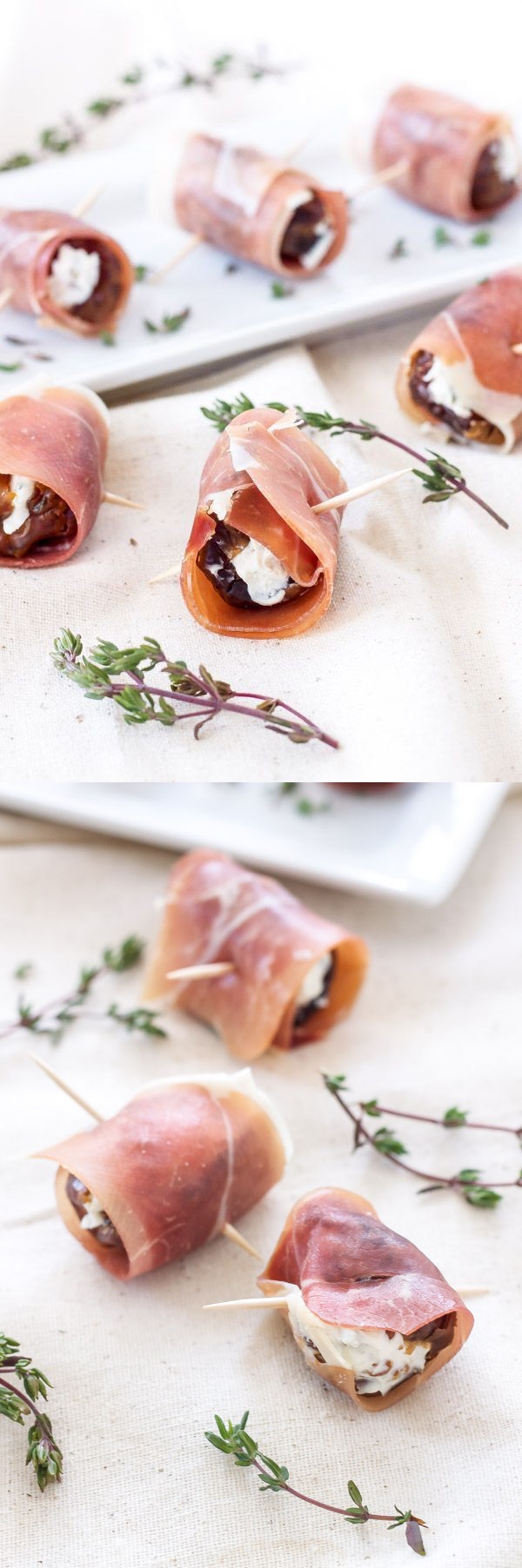 Prosciutto Wrapped Goat Cheese Stuffed Dates