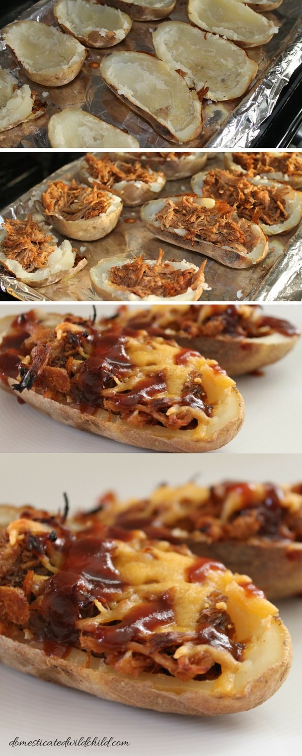 Pulled Pork Potato Skins