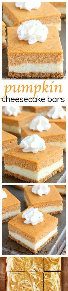 Pumpkin Cheesecake Bars