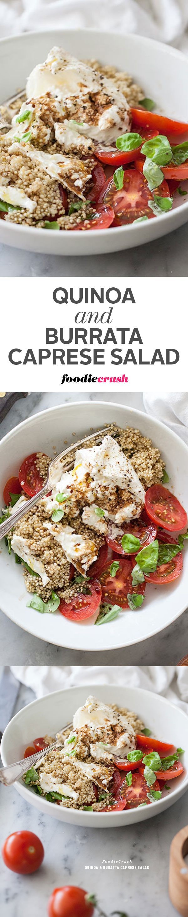 Quinoa and Burrata Caprese Salad