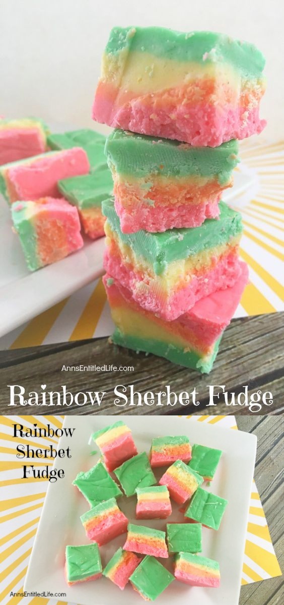 Rainbow Sherbet Fudge