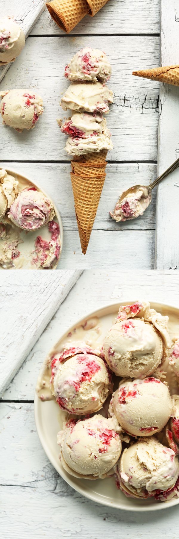 Raspberry Ripple Coconut Ice Cream