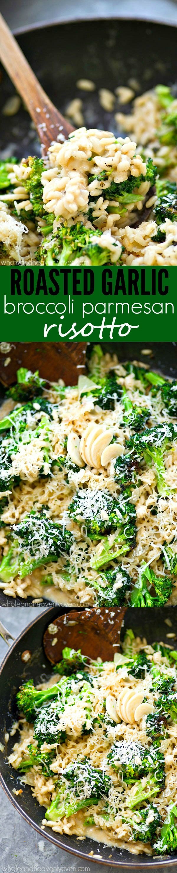 Roasted Garlic Broccoli Parmesan Risotto