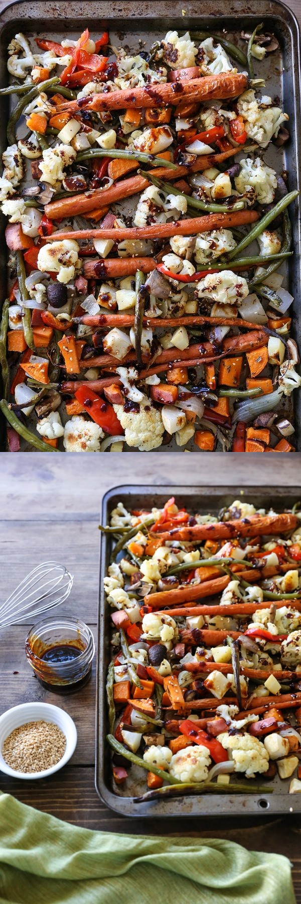 Roasted Vegetables with Asian Honey Ginger Glaze