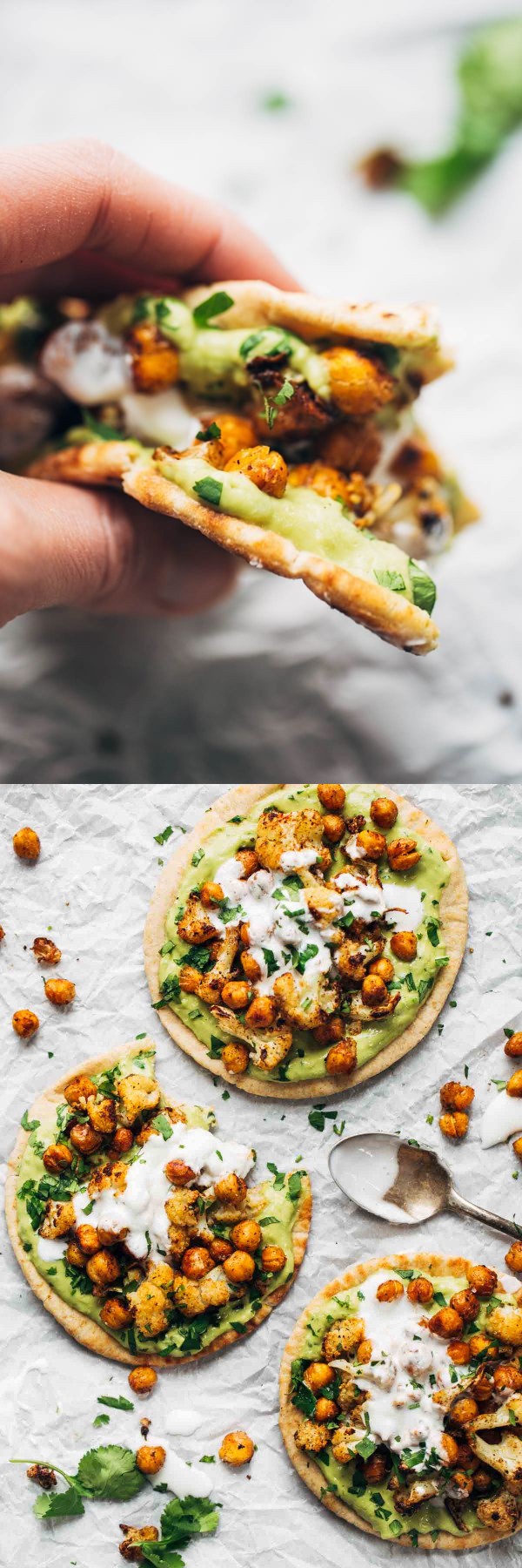 Roasted Veggie Pitas with Avocado Dip