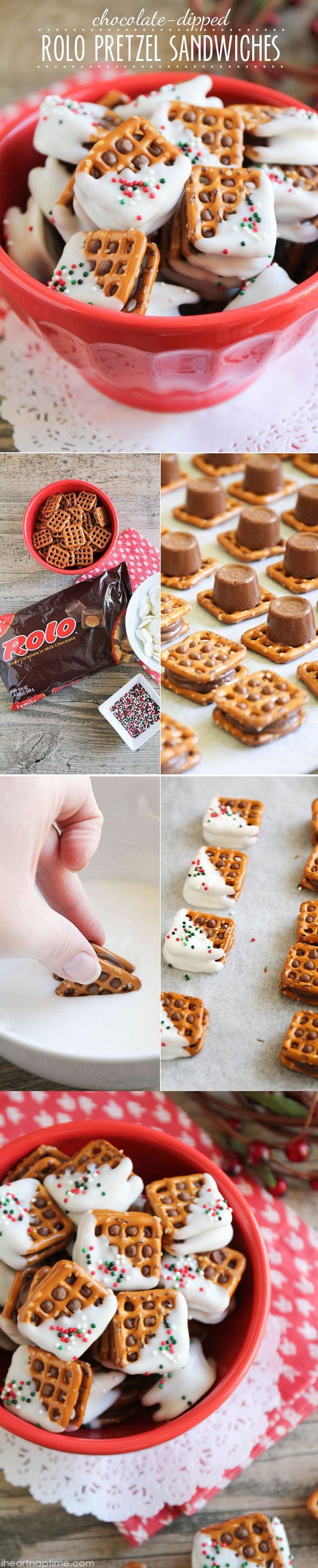 Rolo Pretzel Sandwiches