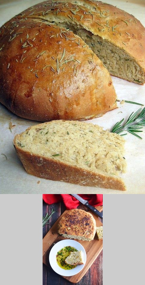 Rosemary Olive Oil Crock Pot Bread