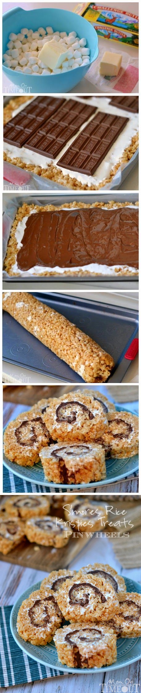 S’mores Rice Krispies Treats Pinwheels