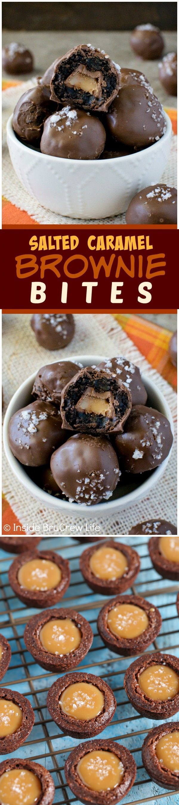 Salted Caramel Brownie Bites