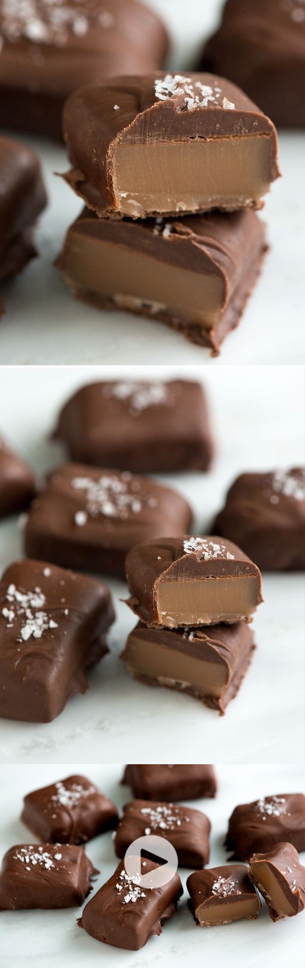 Salted Chocolate Covered Caramels