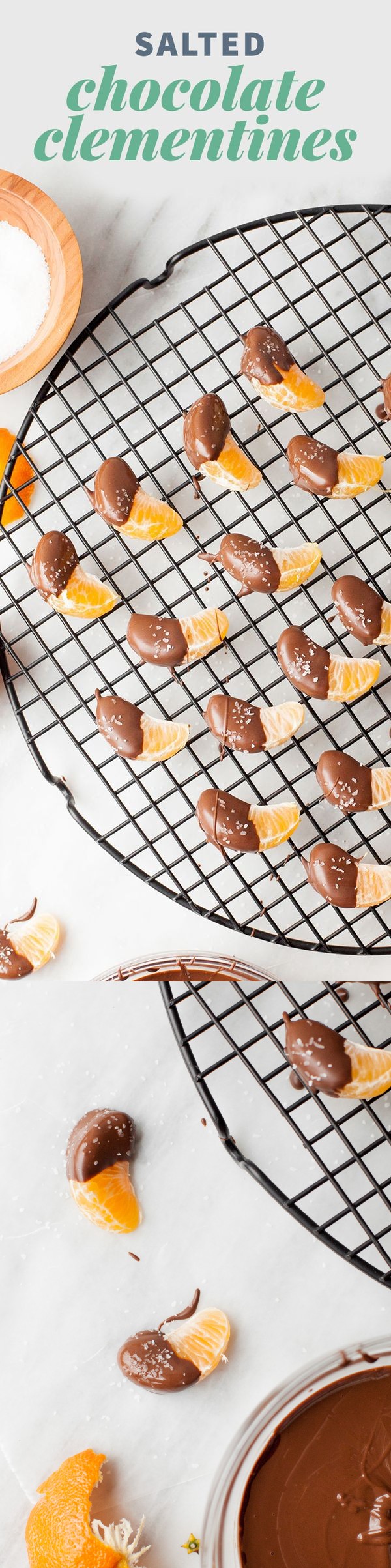 Salted Chocolate Dipped Clementines