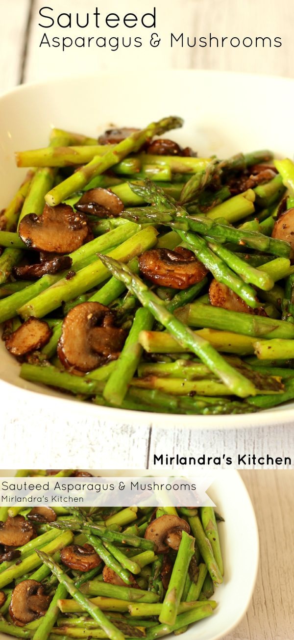 Sauteed Asparagus and Mushrooms