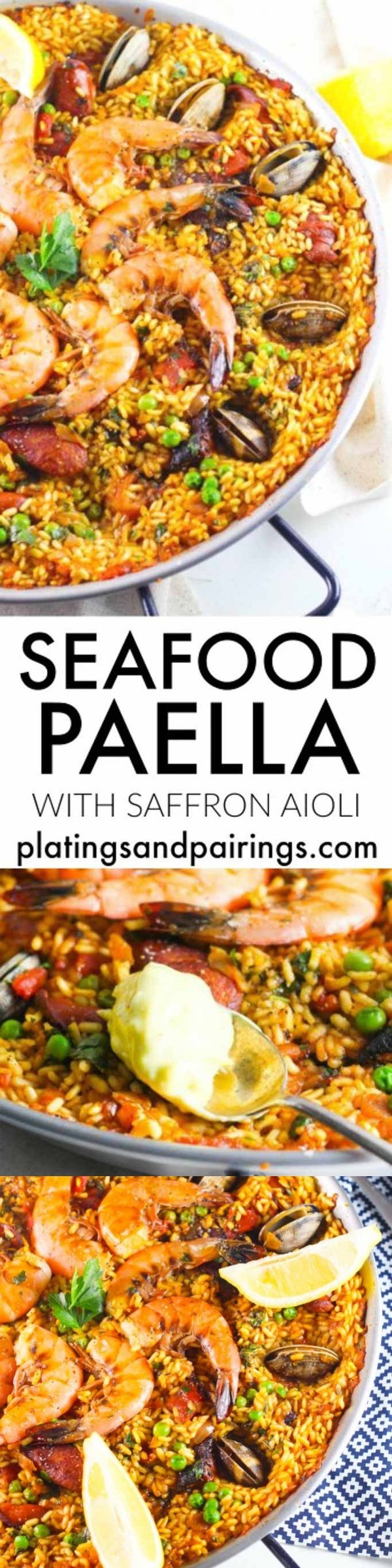 Seafood Paella with Saffron Aioli