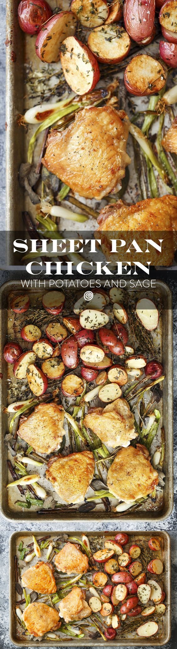 Sheet Pan Chicken with Red Potatoes and Sage