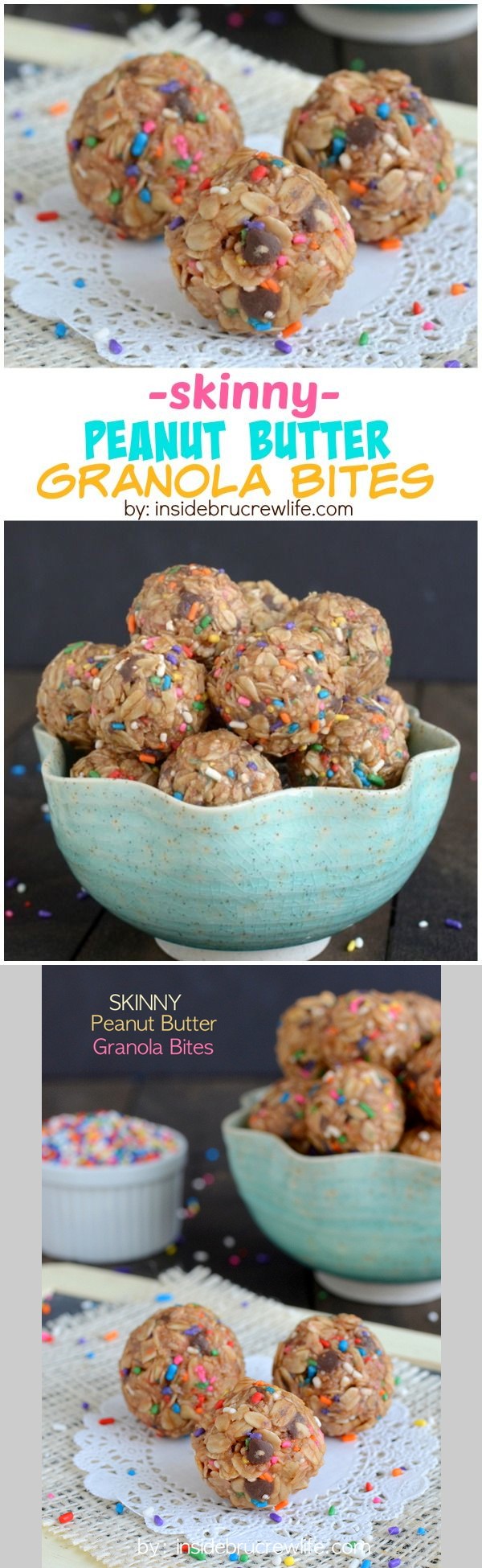 Skinny Peanut Butter Granola Bites