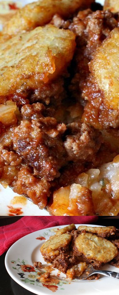 Sloppy Joe Tater Tot Casserole