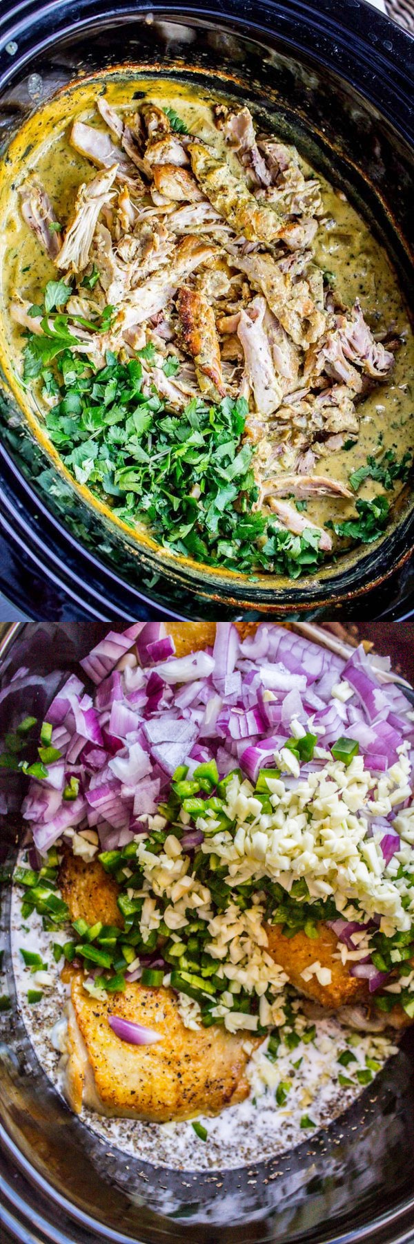 Slow Cooker Basil Chicken in Coconut Curry Sauce