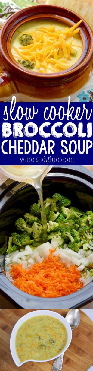 Slow Cooker Broccoli Cheddar Soup