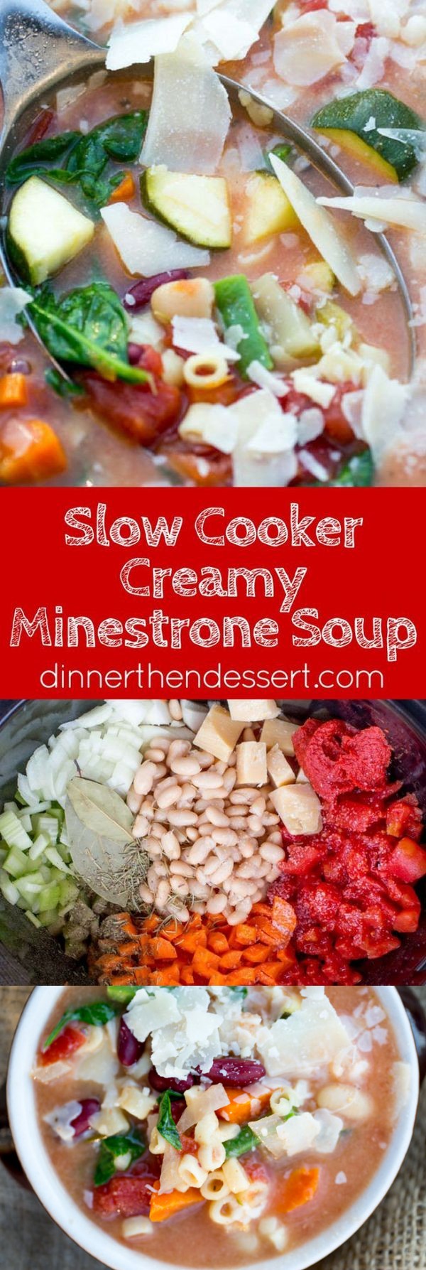 Slow Cooker Creamy Minestrone Soup