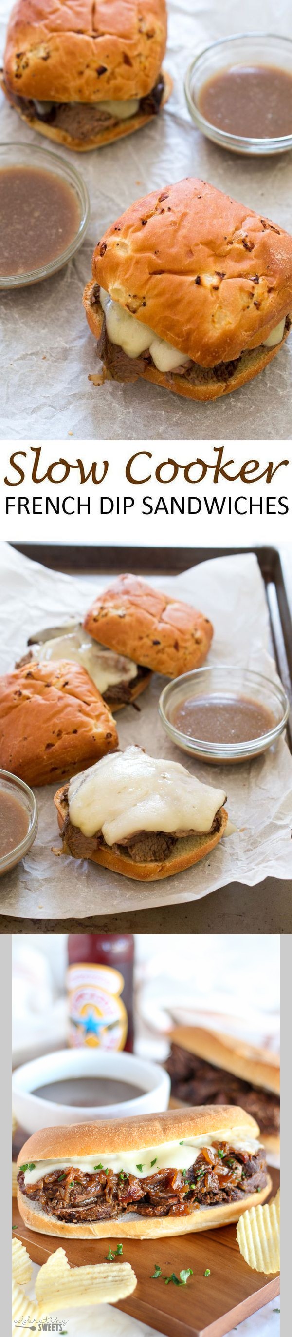 Slow Cooker French Dip Sandwiches