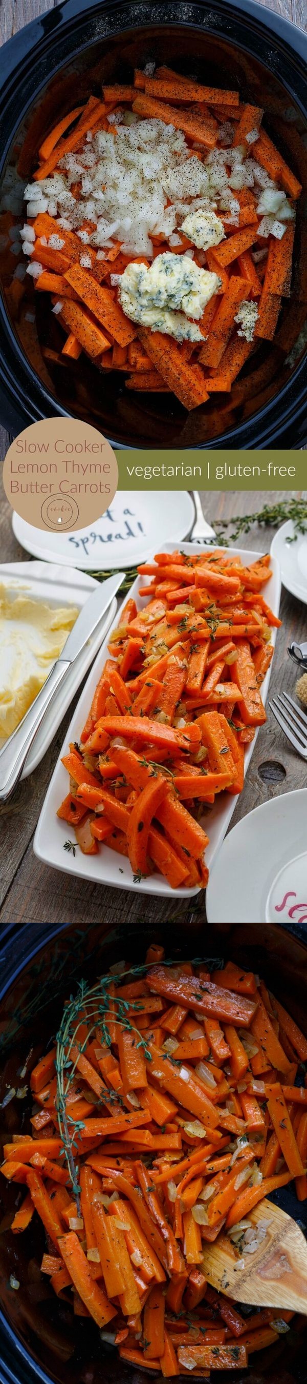 Slow Cooker Lemon Thyme Butter Carrots