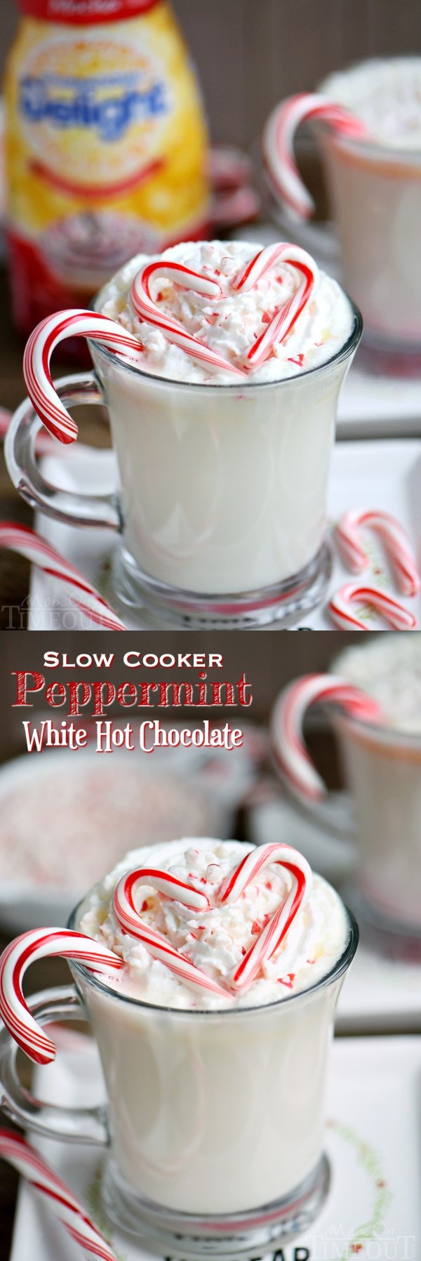 Slow Cooker Peppermint White Hot Chocolate