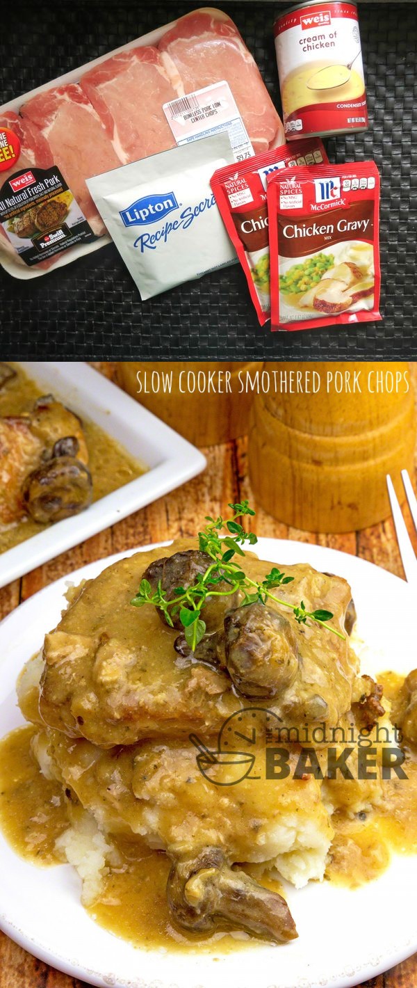 Slow Cooker Smothered Pork Chops