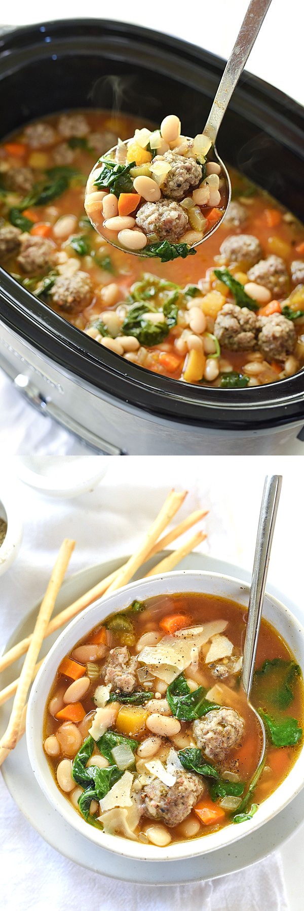 Slow Cooker Tuscan White Bean and Sausage Soup