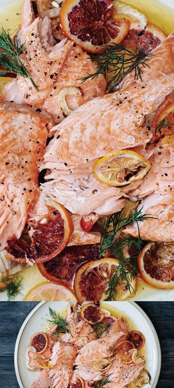 Slow-Roasted Salmon With Fennel, Citrus, and Chiles