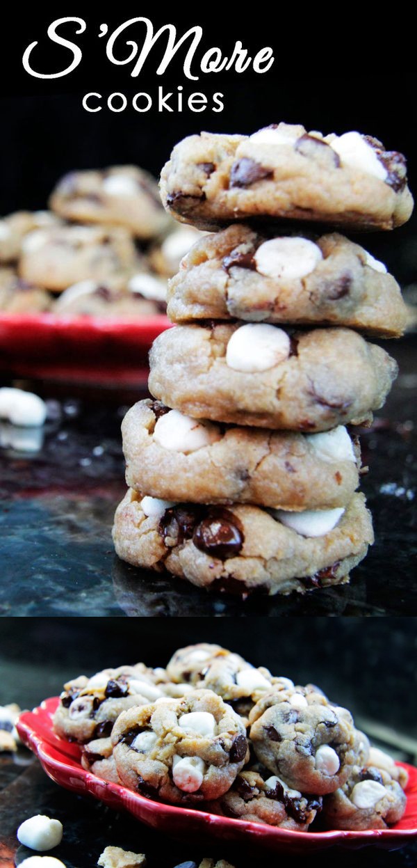 Soft and Chewy S'more Cookies