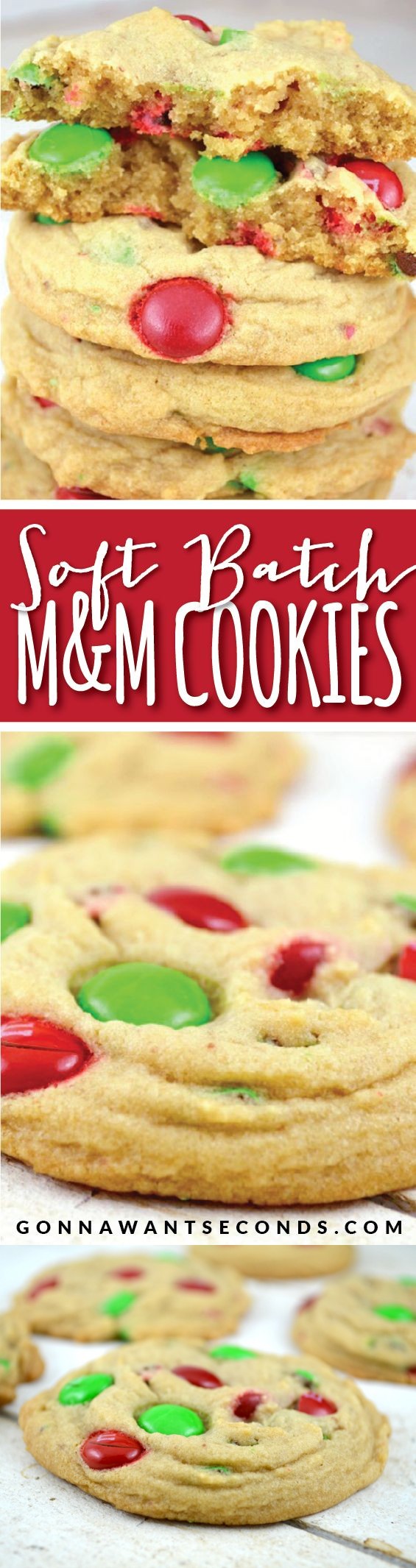 Soft Batch Christmas M & M Cookies