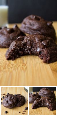 Soft Batch Double Chocolate Cookies