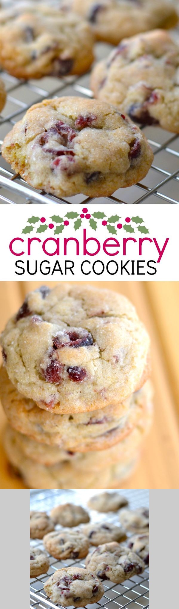 Soft Cranberry Sugar Cookies