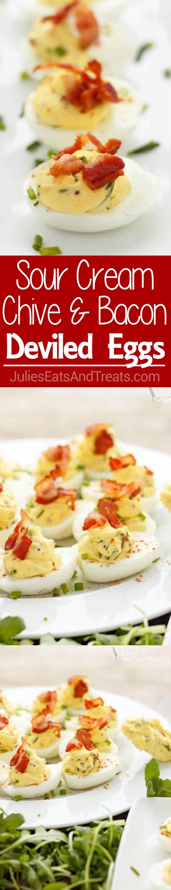 Sour Cream, Chive, and Bacon Deviled Eggs