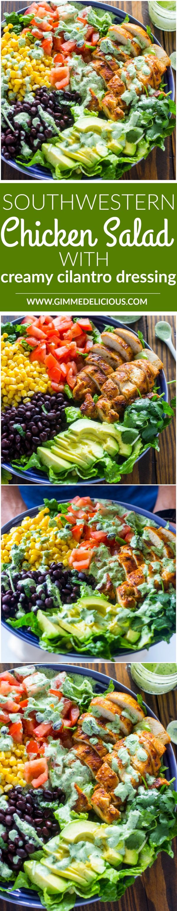 Southwestern Chicken Salad with Creamy Cilantro Dressing