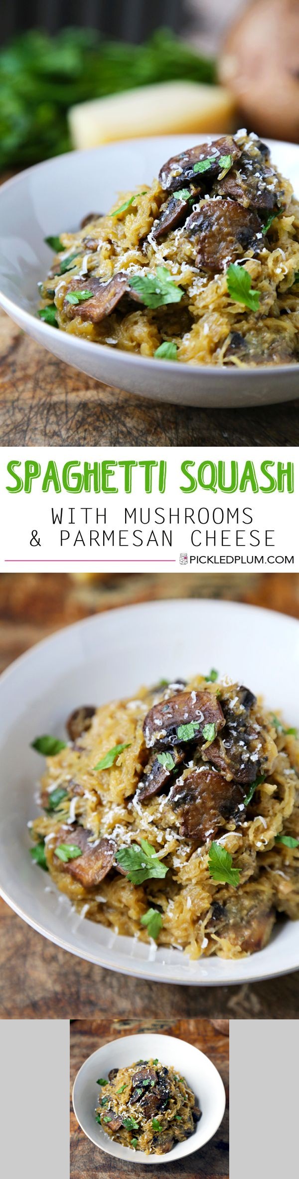 Spaghetti Squash Recipe With Mushrooms And Parmesan