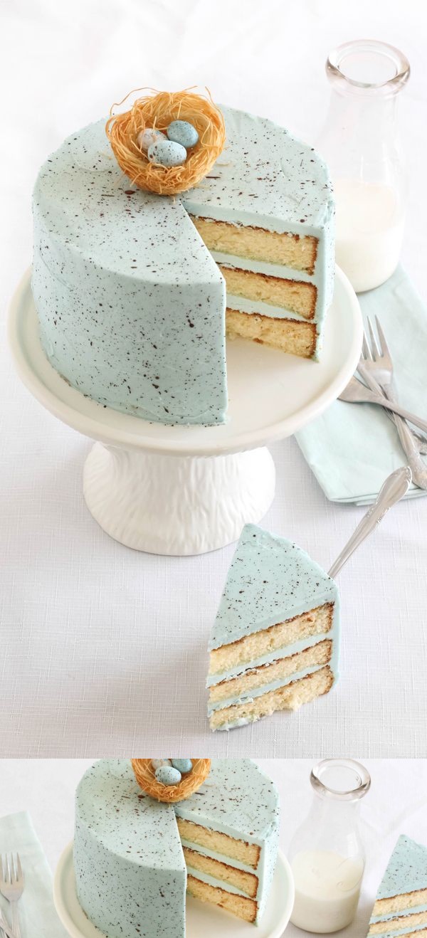 Speckled Egg Malted Milk Cake