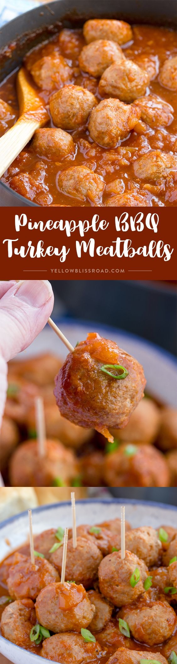 Spicy Pineapple Barbecue Turkey Meatballs