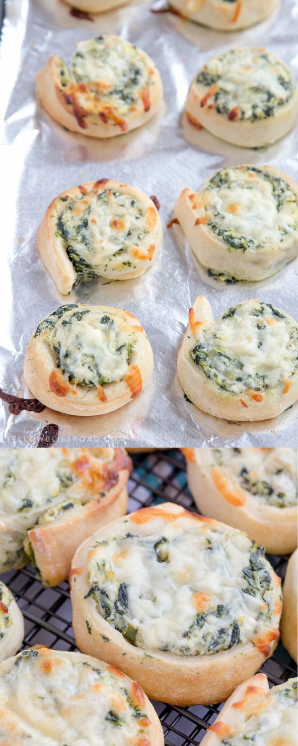 Spinach & Artichoke Dip Pinwheels